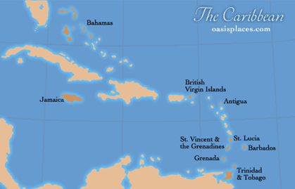 Caribbean map
